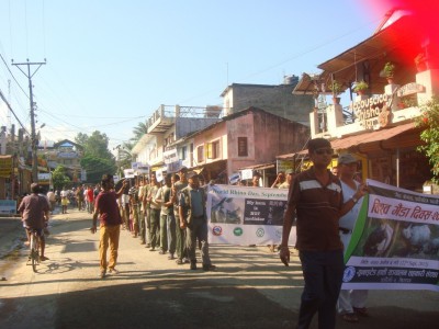 Celebration of the Fourth International Rhino Day Program in Sauraha, Chitwan, 2013